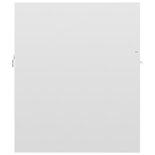Waschbeckenunterschrank Hochglanz-Weiß 41×38,5×46 cm Spanplatte