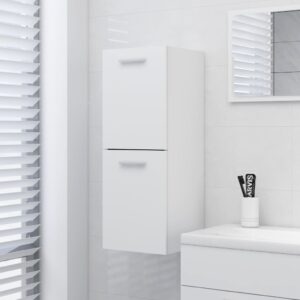 Badezimmerschrank Weiß 30x30x80 cm Spanplatte