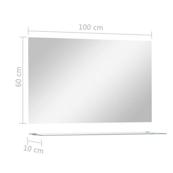 Wandspiegel mit Regal 100×60 cm Hartglas
