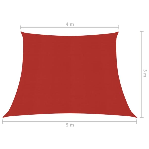 Sonnensegel 160 g/m² Rot 4/5×3 m HDPE