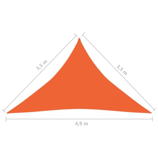 Sonnensegel 160 g/m² Orange 3,5×3,5×4,9 m HDPE