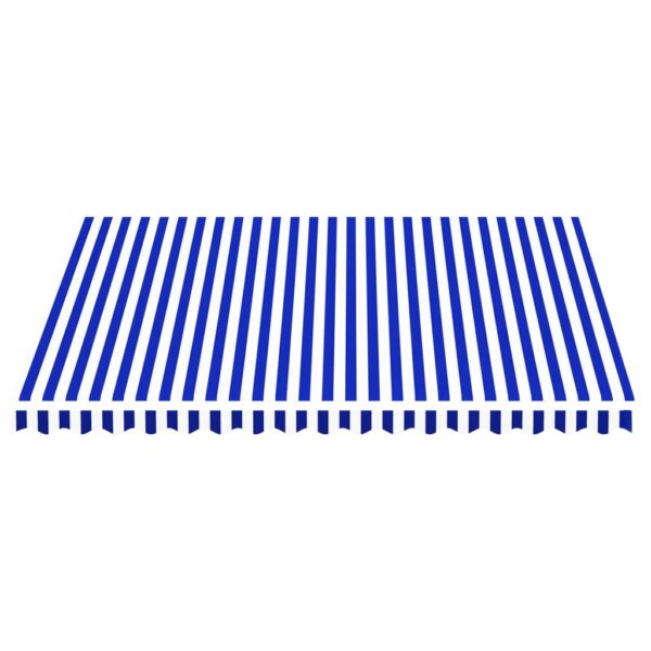 Markisenbespannung Blau und Weiß 4×3,5 m