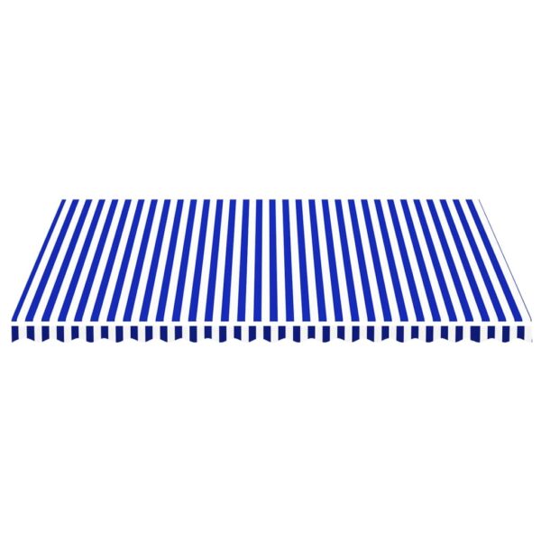 Markisenbespannung Blau und Weiß 5×3,5 m