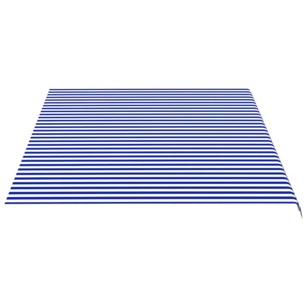 Markisenbespannung Blau und Weiß 5×3,5 m