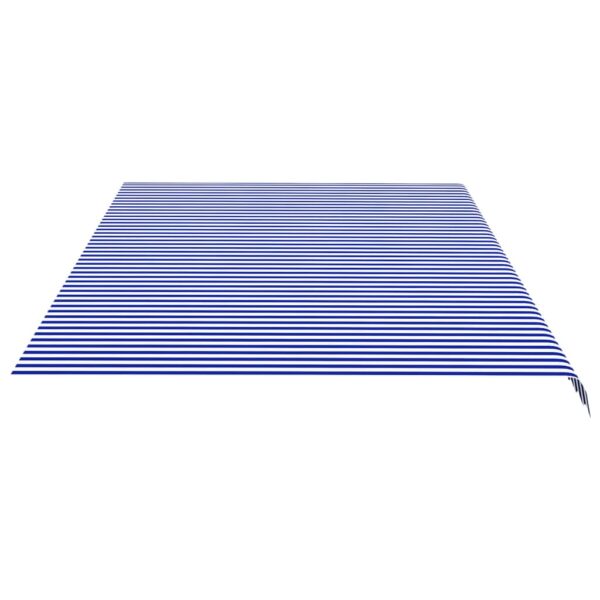 Markisenbespannung Blau und Weiß 6×3,5 m