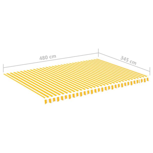 Markisenbespannung Gelb und Weiß 5×3,5 m
