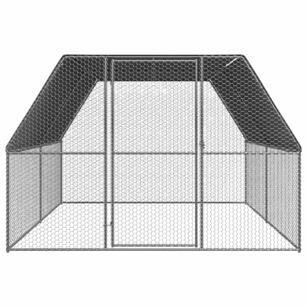 Outdoor-Hühnerkäfig 3x4x2 m Verzinkter Stahl