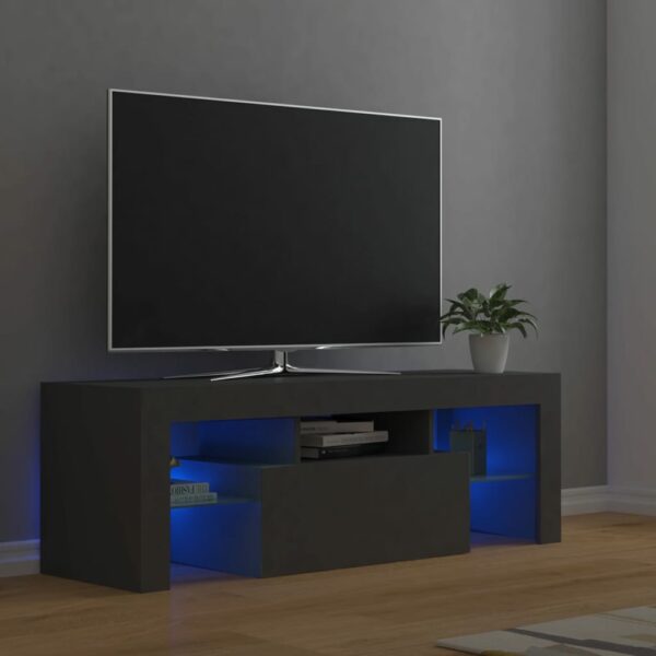 TV-Schrank mit LED-Leuchten Grau 120x35x40 cm