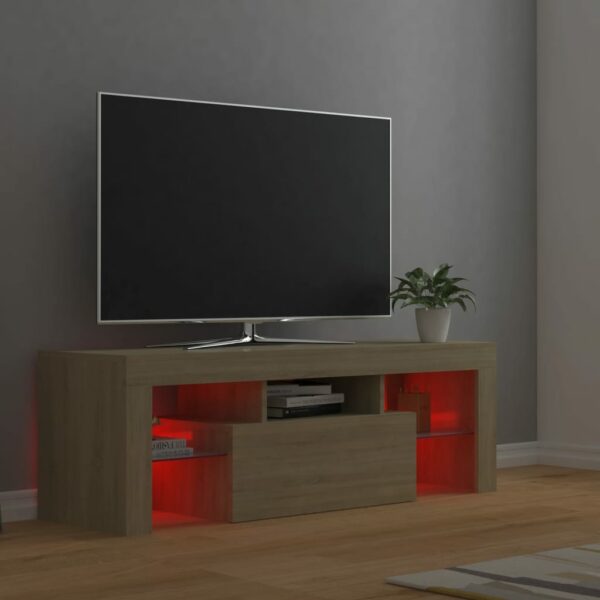 TV-Schrank mit LED-Leuchten Sonoma-Eiche 120x35x40 cm