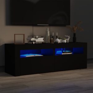 TV-Schrank mit LED-Leuchten Schwarz 120x35x40 cm