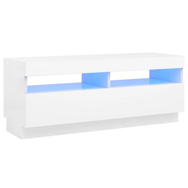 TV-Schrank mit LED-Leuchten Weiß 100x35x40 cm