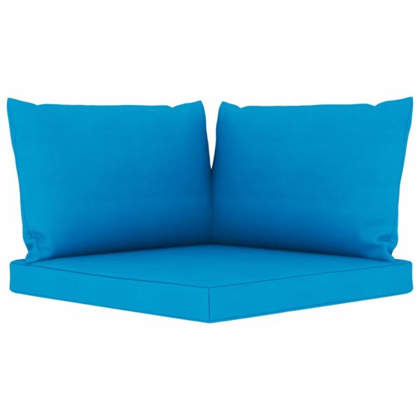 4-Sitzer-Gartensofa mit Hellblauen Kissen