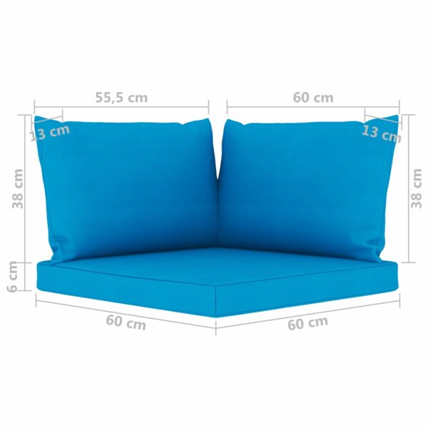 4-Sitzer-Gartensofa mit Hellblauen Kissen