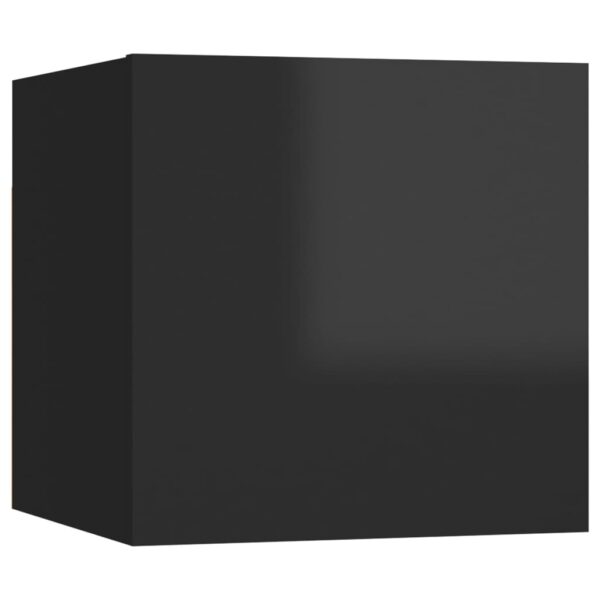 TV-Wandschrank Hochglanz-Schwarz 30,5x30x30 cm