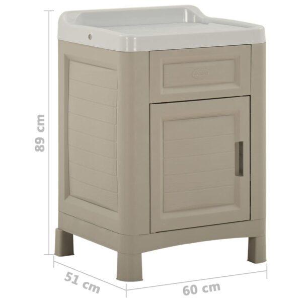 Waschküchen-Schrank 60x51x89 cm Sandfarben