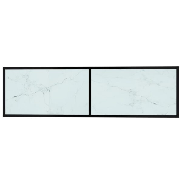 TV-Schrank Weiß Marmor-Optik 140x40x40,5 cm Hartglas