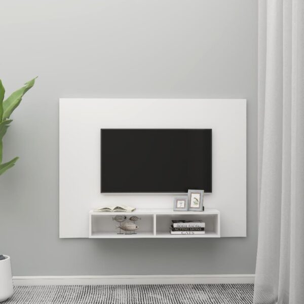 TV-Wandschrank Weiß 135×23,5×90 cm Spanplatte