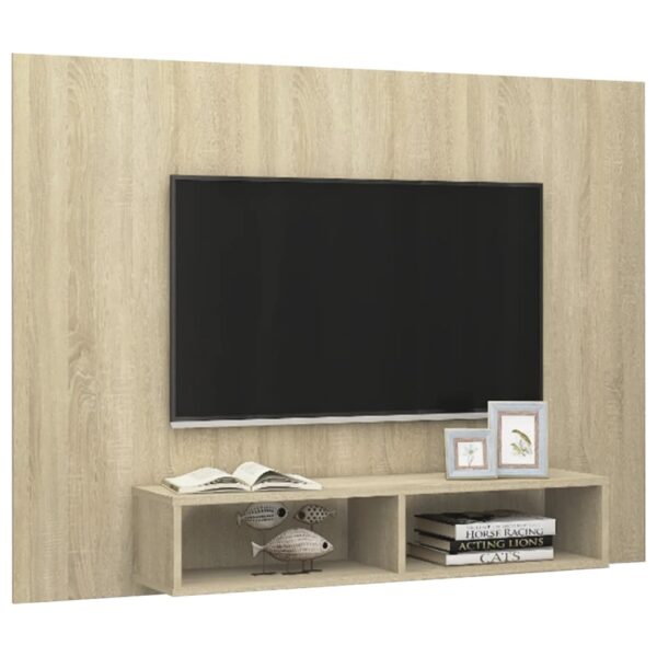 TV-Wandschrank Sonoma-Eiche 135×23,5×90 cm Spanplatte