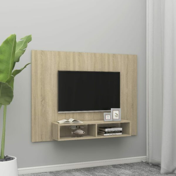 TV-Wandschrank Sonoma-Eiche 135×23,5×90 cm Spanplatte