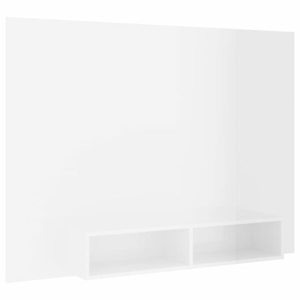 TV-Wandschrank Hochglanz-Weiß 135×23,5×90 cm Spanplatte