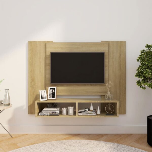 TV-Wandschrank Sonoma-Eiche 120×23,5×90 cm Spanplatte