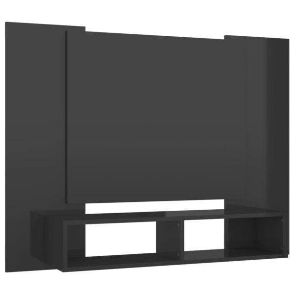 TV-Wandschrank Hochglanz-Grau 120×23,5×90 cm Spanplatte