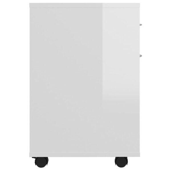 Rollschrank Hochglanz-Weiß 45x38x54 cm Spanplatte