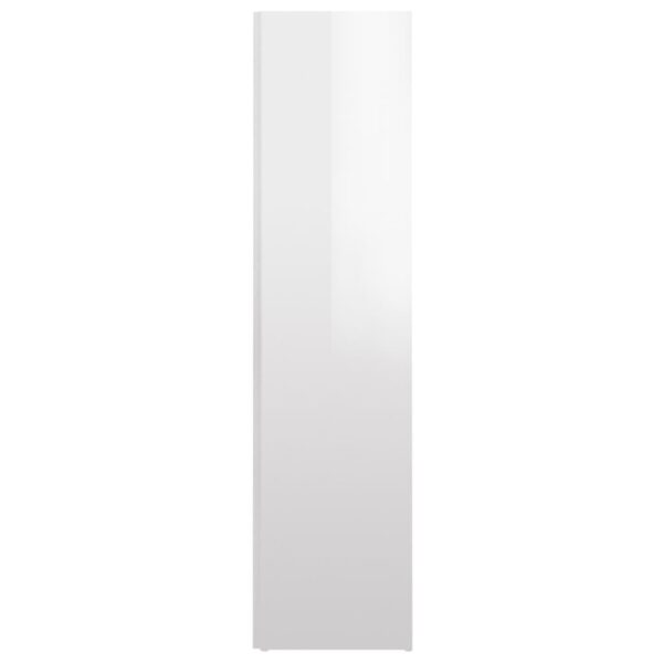 Eckregal Hochglanz-Weiß 33x33x132 cm Spanplatte