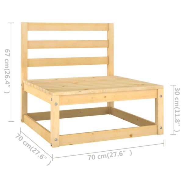 3-Sitzer-Gartensofa Kiefer Massivholz
