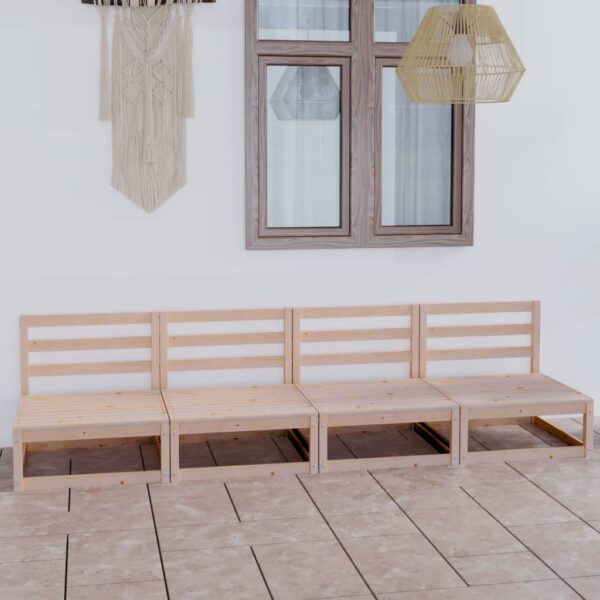 Gartensofa 4-Sitzer Kiefer Massivholz