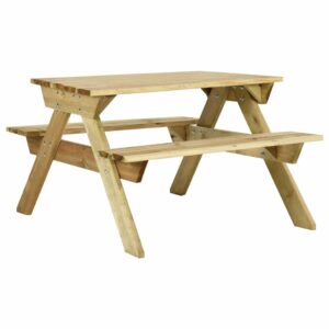 Picknicktisch mit Bänken 110x123x73 cm Kiefernholz Imprägniert