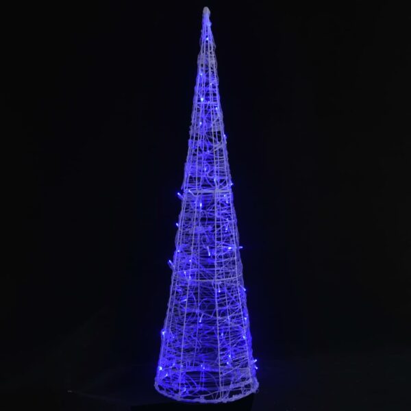 LED-Leuchtkegel Acryl Deko Pyramide Blau 120 cm