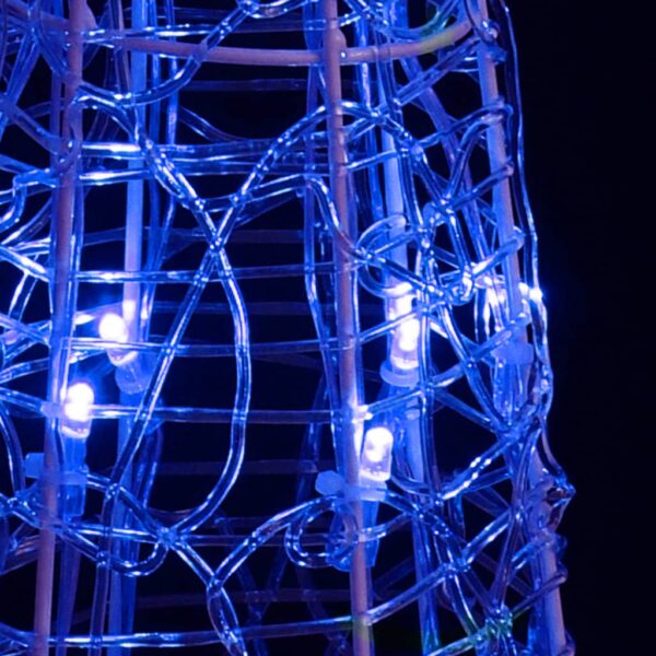 LED-Leuchtkegel Acryl Deko Pyramide Blau 120 cm