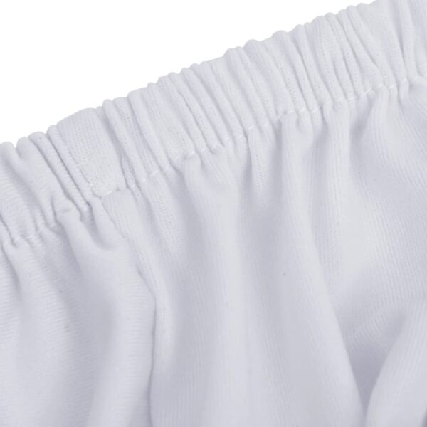 Stretch Sofahusse 3-Sitzer Weiß Polyester-Jersey