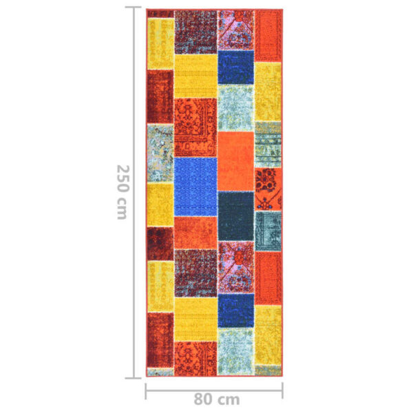 Teppichläufer Mehrfarbig 80×250 cm