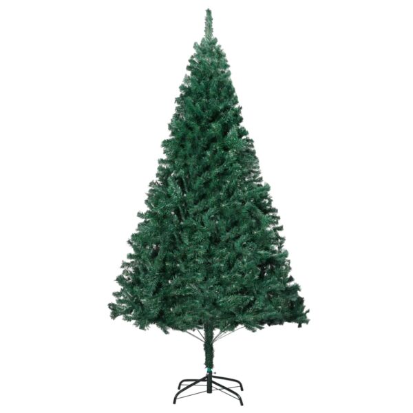 Künstlicher Weihnachtsbaum mit LEDs Dicke Zweige Grün 210 cm