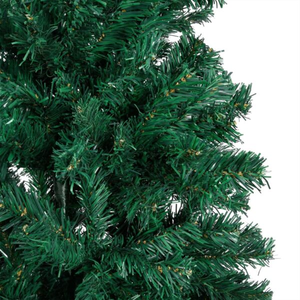 Künstlicher Weihnachtsbaum mit LEDs Dicke Zweige Grün 210 cm