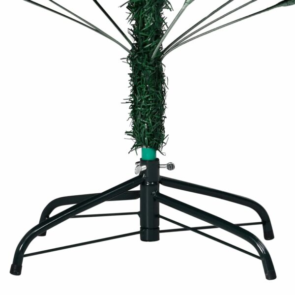 Künstlicher Weihnachtsbaum mit LEDs & Kugeln Grün 210 cm PVC
