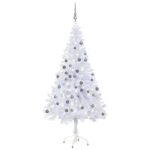 Künstlicher Weihnachtsbaum mit LEDs & Kugeln 180 cm 620 Zweige