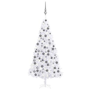 Künstlicher Weihnachtsbaum mit LEDs & Kugeln 300 cm Weiß