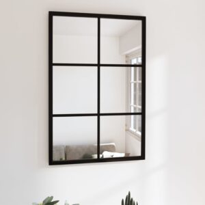 Wandspiegel Schwarz 60×40 cm Metall