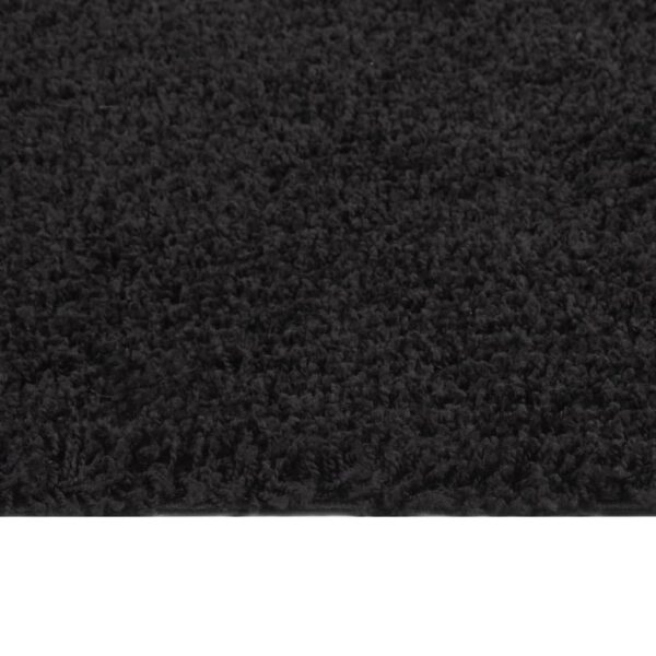 Teppich Shaggy Hochflor Schwarz 80×150 cm