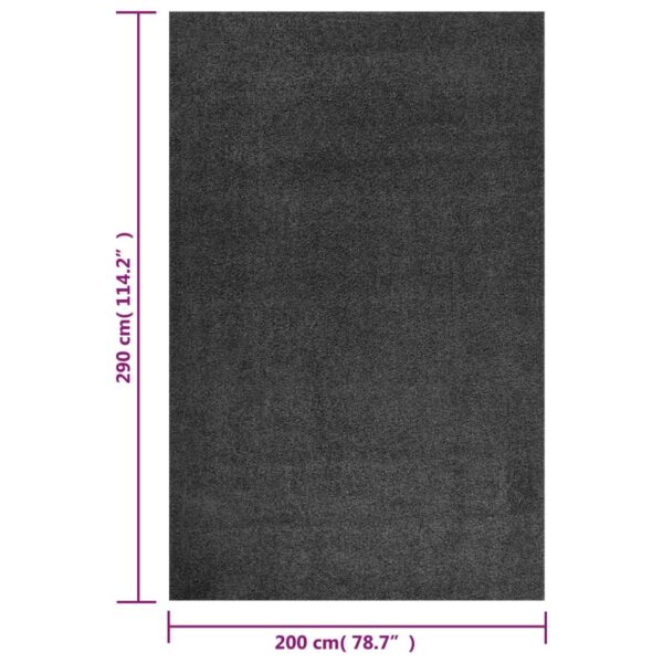 Teppich Shaggy Hochflor Anthrazit 200×290 cm