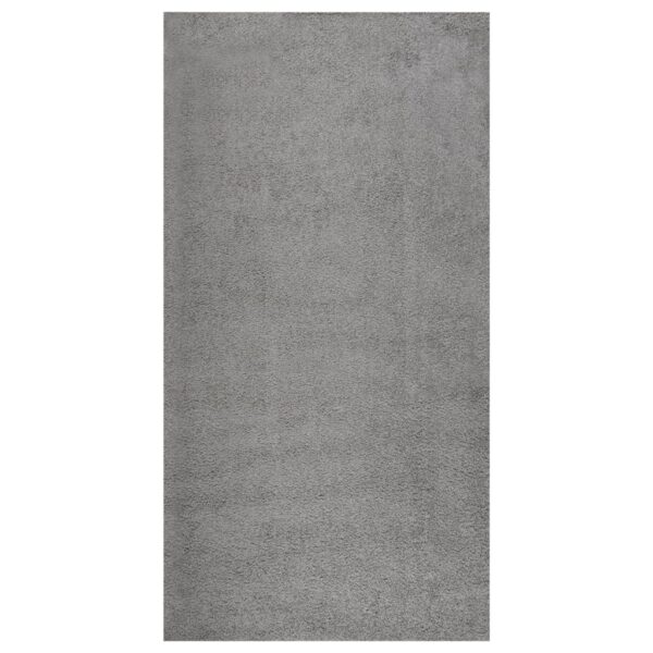 Teppich Shaggy Hochflor Grau 80×150 cm