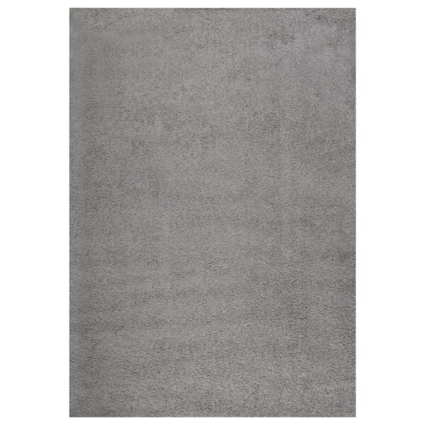 Teppich Shaggy Hochflor Grau 140×200 cm