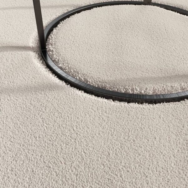 Teppich Shaggy Hochflor Creme 140×200 cm
