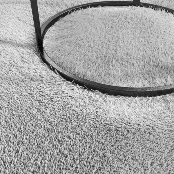 Teppich Shaggy Waschbar Weich 80×150 cm Rutschfest Grau