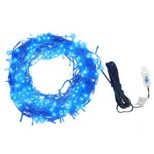 LED-Lichterkette mit 150 LEDs Blau 15 m PVC