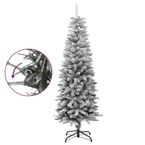 Künstlicher Weihnachtsbaum Beschneit Schlank 150 cm PVC&PE