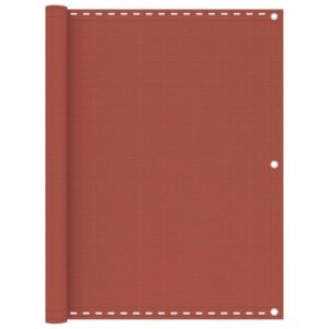 Balkon-Sichtschutz Terracotta-Rot 120×400 cm HDPE